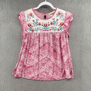 Savanna Jane Pink Floral Embroidered Blouse